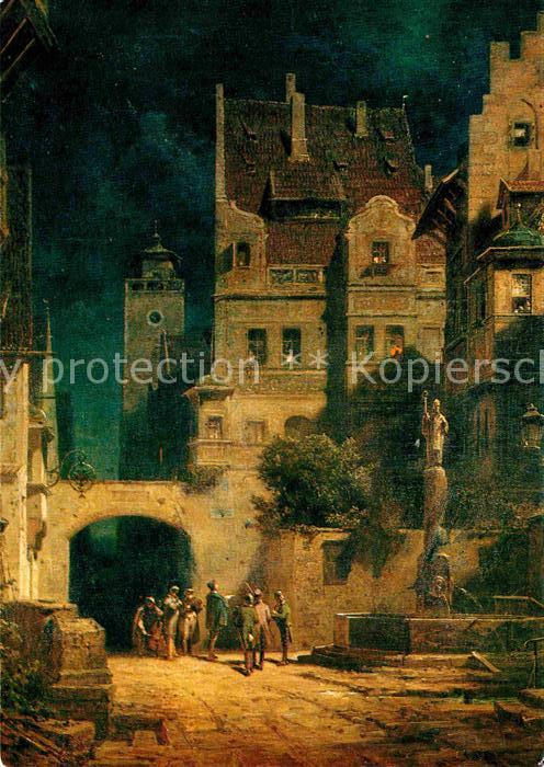 Spitzweg Carl Ständchen im Mondschein Wiechmann-Verla
