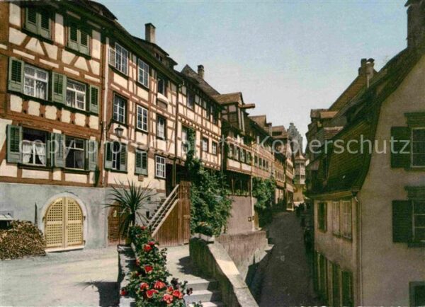Meersburg Bodensee Fachwerkhäuser an der Steige