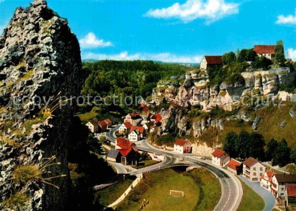 Pottenstein Oberfranken Teilansicht Fränkische Schweiz