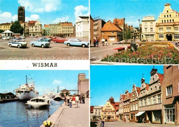 Wismar Mecklenburg Markt Krämerstrasse Hafenpartie