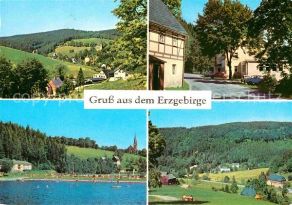 Rechenberg-Bienenmuehle Osterzgebirge Teilansicht Schwimmbad Holzhau Haus des