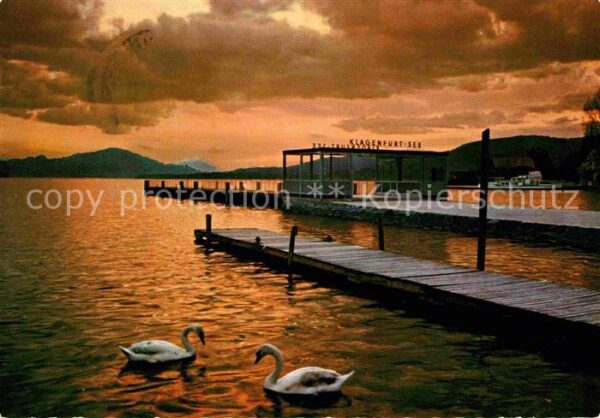Klagenfurt Woerthersee Abendstimmung