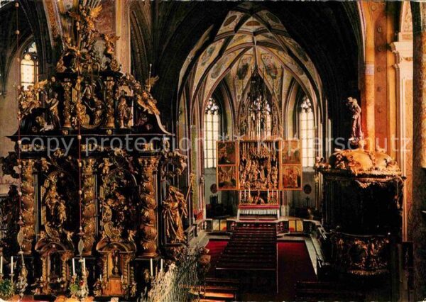 St Wolfgang Wolfgangsee Kirchenschiff mit Pacher Altar und Schw