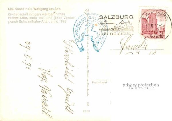 St Wolfgang Wolfgangsee Kirchenschiff mit Pacher Altar und Schw – Bild 2