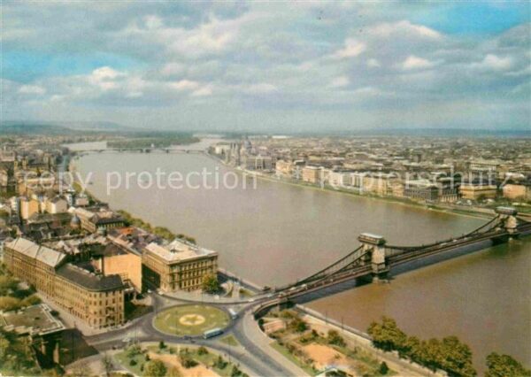 Budapest Panorama Donau Kettenbrücke