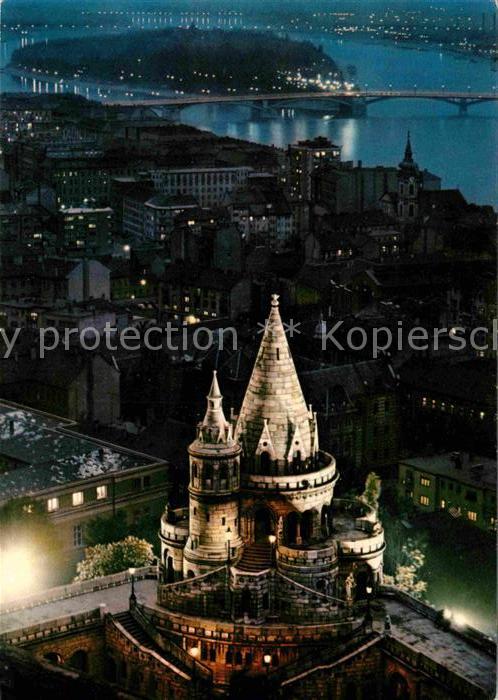 Budapest bei Nacht mit Fischerbastei