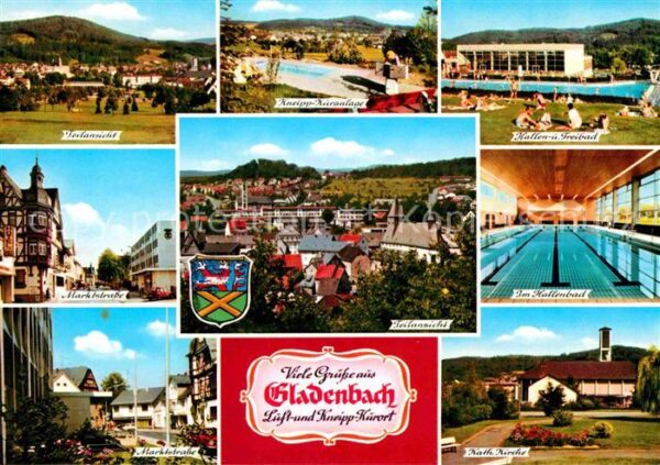 Gladenbach Panorama Kneipp Kuranlage Hallen Freiba