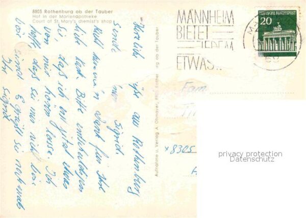 Rothenburg Tauber Hof der Marienapotheke – Bild 2