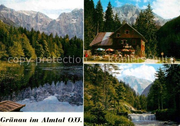 Gruenau Almtal Grosser Ödsee Almtalerhaus mit Schermbe