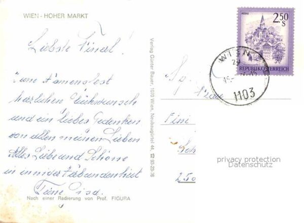 Wien Hoher Markt Radierung – Bild 2
