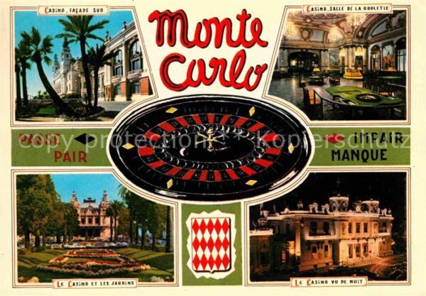 Monte-Carlo Casino Salle de la Roulette Jardin Vue