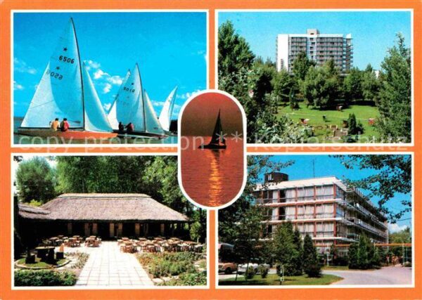Balatonszeplak Bootspartie Hochhaus Restaurant Terrass