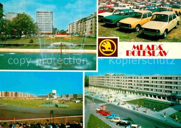 Mlada Boleslav Jungbunzlau Leninovo namesti Nove skodovky Ustredni