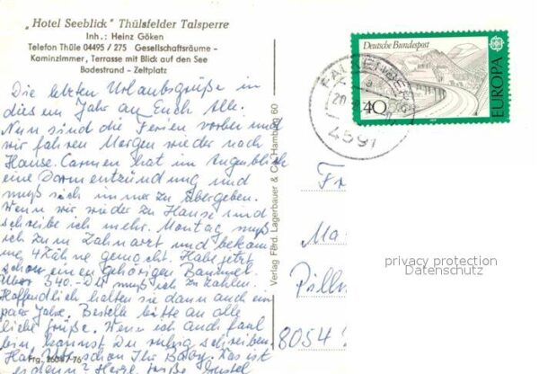 Thuelsfelder Talsperre Hotel Seeblick Fliegeraufnahme – Bild 2