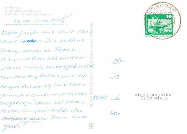 Karl-Marx-Stadt Rathaus Strasse der Nationen Stadthalle – Bild 2