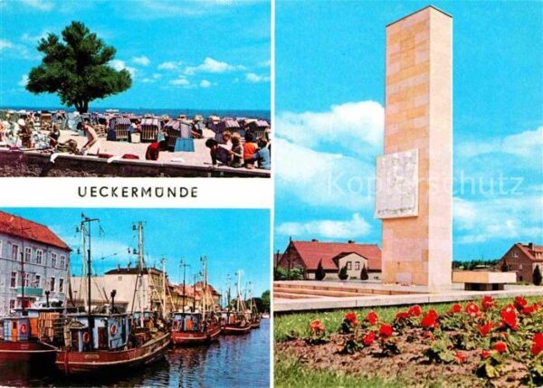 Ueckermuende Haffbad Hafen Sowjetisches Ehrenmal