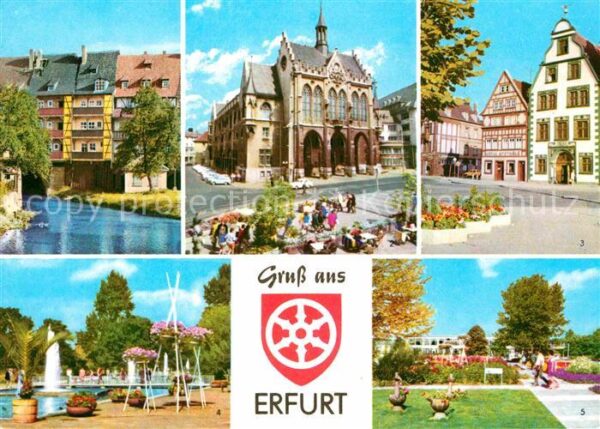 Erfurt Krämerbrücke Hohe Lilie Rathaus IGA