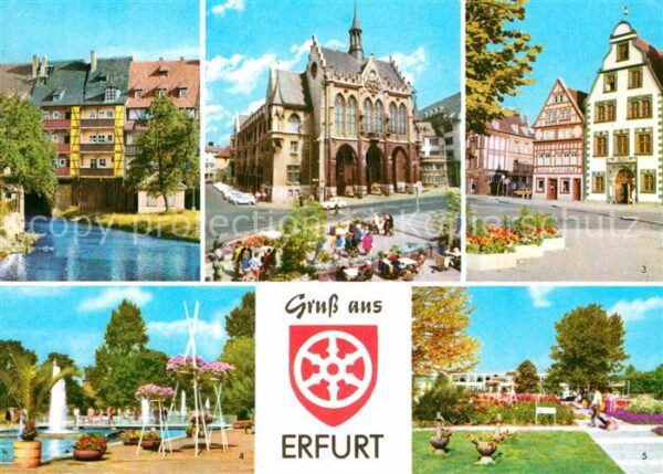 Erfurt Krämerbrücke Hohe Lilie Rathaus IGA
