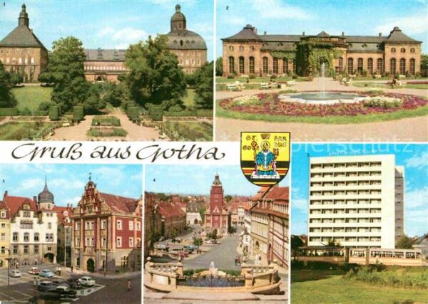 Gotha Thueringen Schloss Friedenstein Orangerie Rathaus