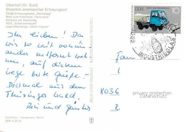 Oberhof Thueringen FDGB Erholungsheim Rennsteig Interhotel – Bild 2