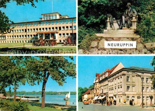 Neuruppin Poliklinik Fontane Denkmal Dampferanleg
