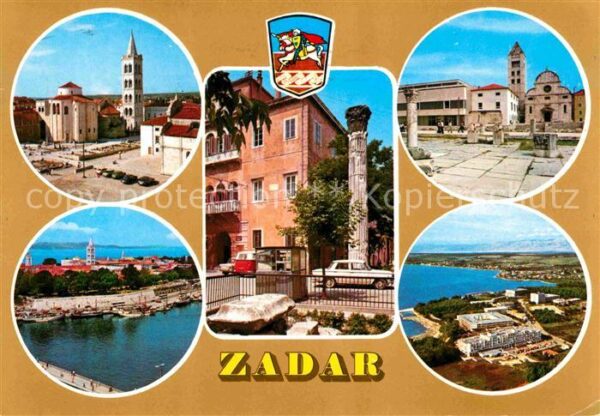 Zadar Zadra Zara Kirche Hafen Gebäude Platz Fliegeraufna