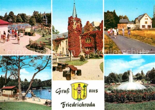 Friedrichroda Schwimmbad Gondelteich Schloss Reinhard