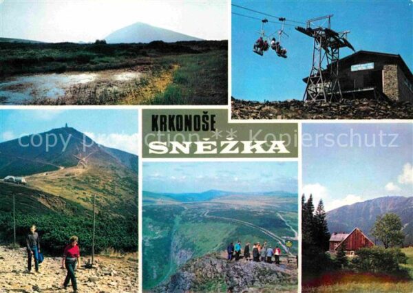 Snezka Schneekoppe Krkonose Riesengebirge Landschaftspanor