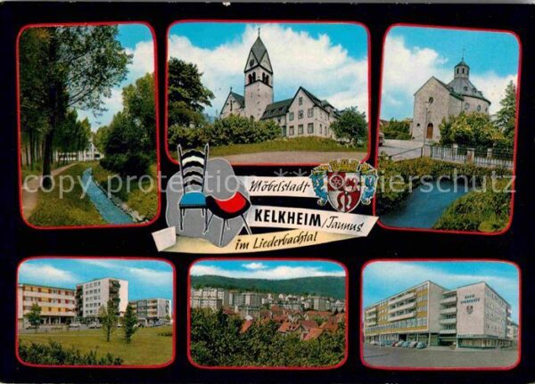 Kelkheim im Liederbachtal Kirche Wohnblocks Hoch