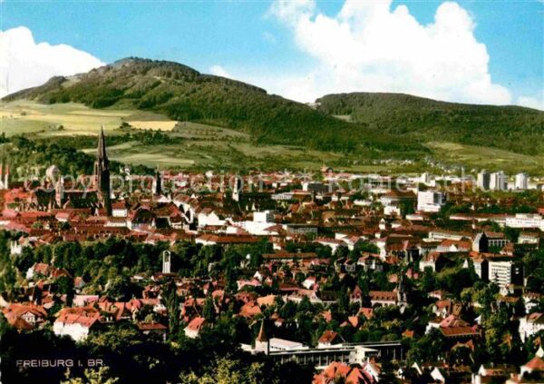Freiburg Breisgau Stadtbild mit Freiburger Münster und Sc