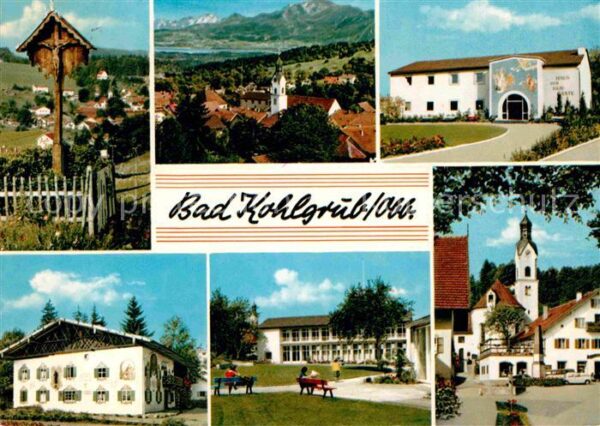 Bad Kohlgrub Teilansichten Kirche Haus der Kurgäste