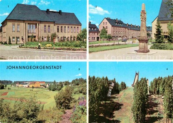 Johanngeorgenstadt Kurhaus Karl Marx Postsäule Ferienheime