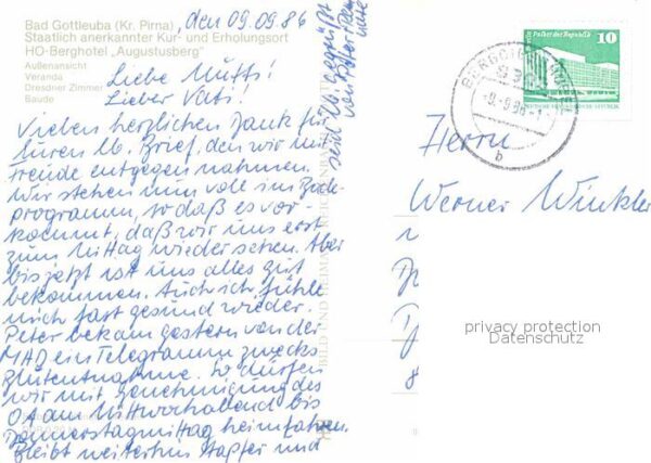 Bad Gottleuba-Berggiesshuebel HO Berghotel Augustusberg Veranda Dresd – Bild 2