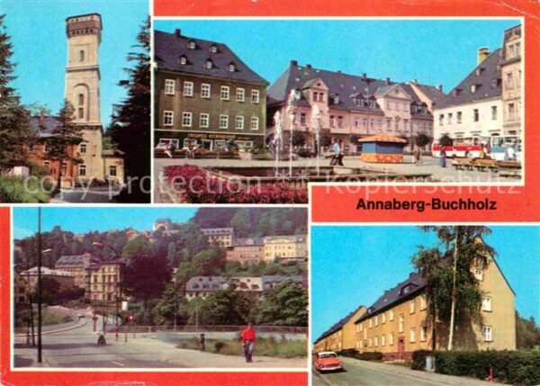 Annaberg-Buchholz Erzgebirge Pöhlberg Markt Friedrich Engels Strasse