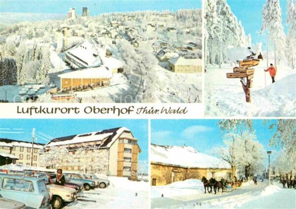 Oberhof Thueringen Winterpanorama Luftkurort FDGB Erholung