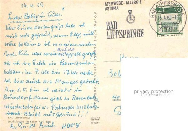 Bad Lippspringe Leuchtfontäne im Kaiser Karls Park Blum – Bild 2