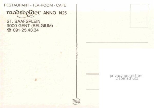 Gent Gand Flandre Restaurant Tea Room Cafe Raadskelder – Bild 2