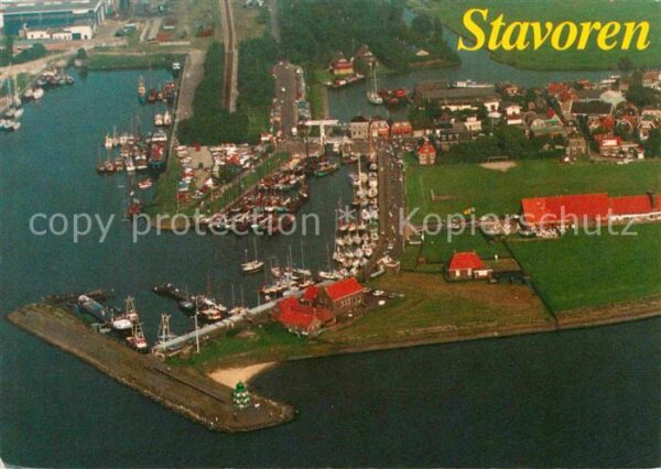 Stavoren Hafen Fliegeraufnahme