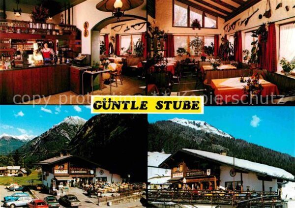 Baad Mittelberg Kleinwalsertal Cafe Restaurant Güntle Stube Alpen