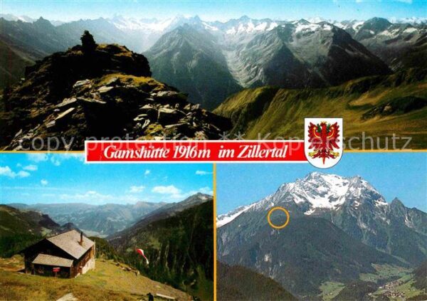 Gamshuette Panorama Blick vom Grünberg zum Zillert