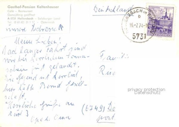 Hollersbach Pinzgau Gasthof Pension Kaltenhauser Cafe Resta – Bild 2