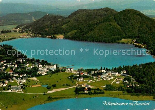 Klopeinersee im Jauntal Fliegeraufnahme
