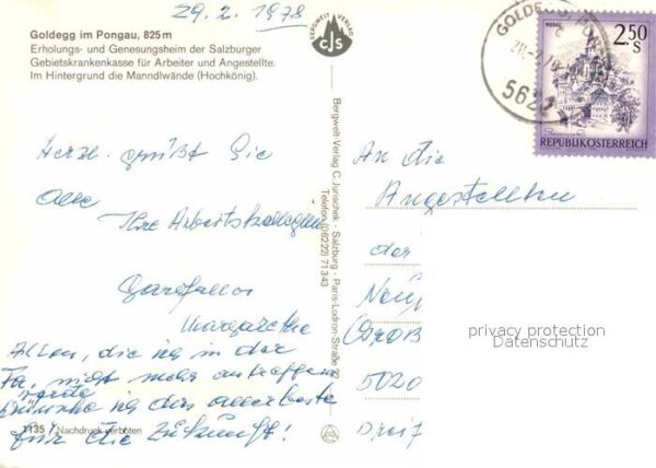 Goldegg Erholungsheim Genesungsheim Winterpanor – Bild 2