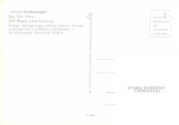 Rauris Pension Krottmoosgut Alpenblick – Bild 2