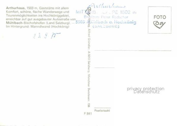 Arthurhaus Berggaststätte Manndlwand Hochköniggebi – Bild 2