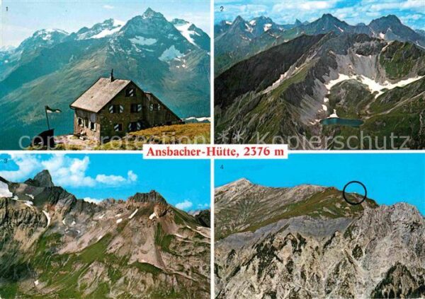Ansbacherhuette Panorama Lechtaler Alpen