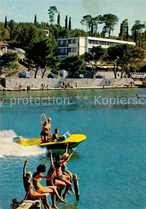 Cavtat Dalmatien Hotel Cavtat Badesteg Motorboot