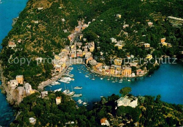 Portofino Liguria Insenatura vista dall aereo Bucht Hafen