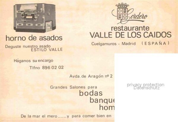 Madrid Spain Gordero Restaurante Valle de los Caidos – Bild 2