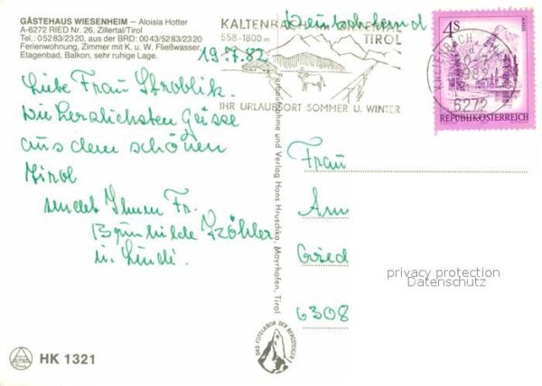 Ried Zillertal Gästehaus Wiesenheim Ortsansicht mit Ki – Bild 2